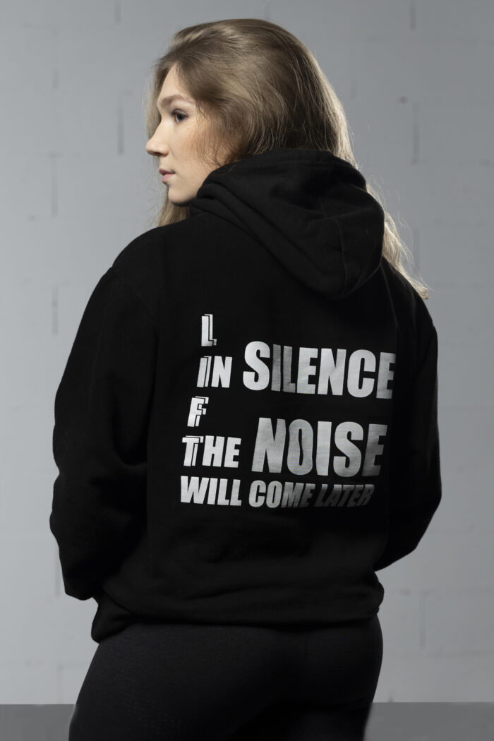BLACK CLASSIC HOODIE – Image 2